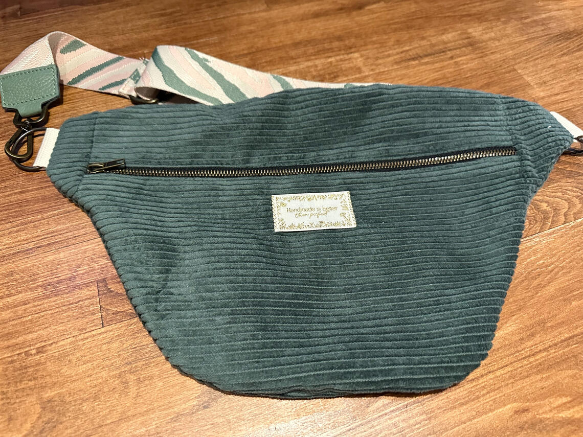 Banane zippée velour cottelé